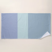 Gris Bleu et Vert Gris Serviette de plage (Devant)