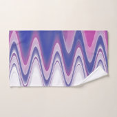 gris bleu Fuchsia (Serviette à main)