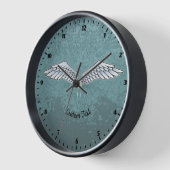 Gris Bleu Gris Grande horloge (Angle)
