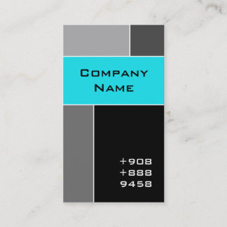 Gris bleu moderne de turquoise de carte de visite
