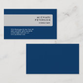 Gris Bleu Plat Carte de visite moderne Attractif (Devant / Derrière)