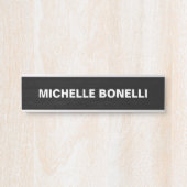 Gris Bois Design Plaque Texte gras lisible (Devant)