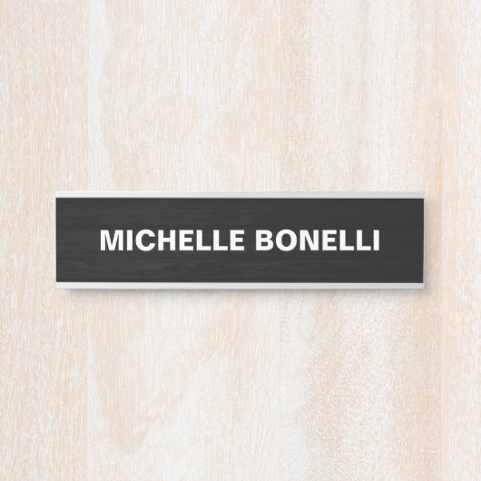 Gris Bois Design Plaque Texte gras lisible (Devant)