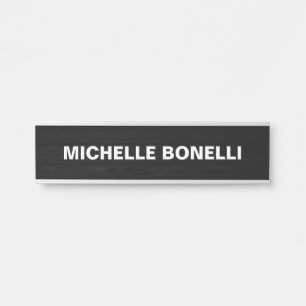 Gris Bois Design Plaque Texte gras lisible