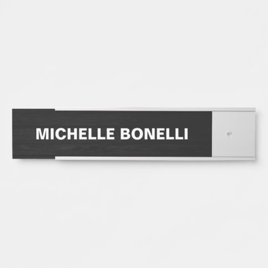 Gris Bois Design Plaque Texte gras lisible (Devant)