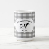 Gris Buffalo Plaid Farm Cow Coffee Mug (Centre)