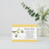 Gris Bumble Abeille Baby shower Cartes de demande (Debout devant)