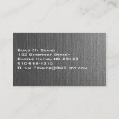 Gris Canvas Professional Designer Carte de visite (Dos)