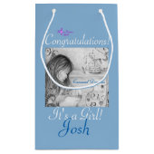 Gris & Carrousel Bleu Rêves Personnalisé Petit Sac (Dos)