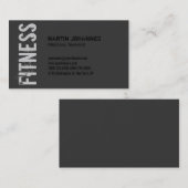 Gris Carte de visite moderne (Devant / Derrière)