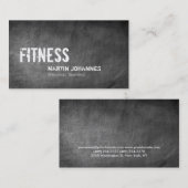 Gris Chalkboard Personal Trainer Carte de visite (Devant / Derrière)