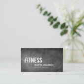 Gris Chalkboard Personal Trainer Carte de visite (Debout devant)