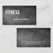 Gris Chalkboard Personal Trainer Carte de visite (Devant / Derrière)
