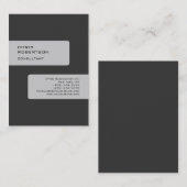 Gris Charming Chubby Carte de visite attrayant (Devant / Derrière)