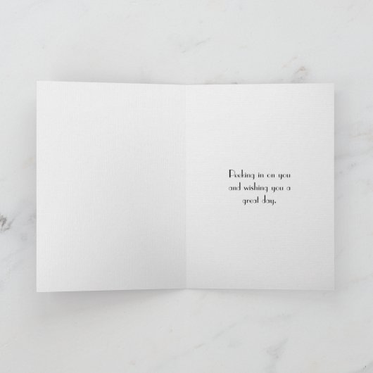 Gris Chat Dans Le Trou De Grange Bonjour Carte (Intérieur)