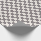 Gris Checker Papier à envelopper Cadeau Designer L (Coin)