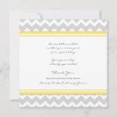 Gris Chevron de jaune de cartes de Merci de (Dos)