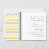 Gris Chevron de jaune de cartes photos de Merci de (Dos)