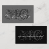 Gris chic de modèle de carte de visite de (Devant / Derrière)