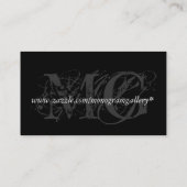 Gris chic de modèle de carte de visite de (Dos)