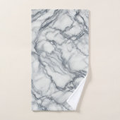 Gris chic et aspect marbre blanc Glamour (Serviette à main)