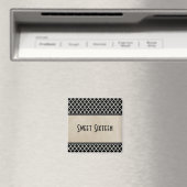 Gris Chic Quatrefoil Sweet 16 Magnet (In Situ (Lave-vaisselle))