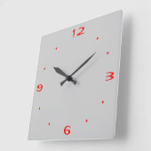 Gris clair et rouge > Horloges de cuisine (Angle)