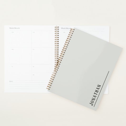 gris clair minimaliste monogramme (Devant avec enveloppe)