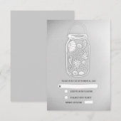 gris clair plage mason mariage pot mariage cartes (Devant / Derrière)