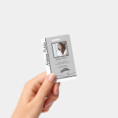 Gris Classic Style Notaire Public ID Badge QR Code (Manuel / portable)