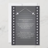 Gris clôture Anniversaire Fête Invitation (Dos)