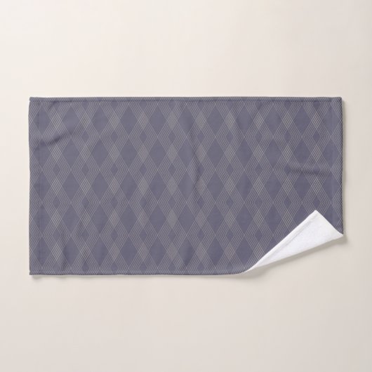 Gris, cool, tendance, simple, moderne zig zag moti (Serviette à main)