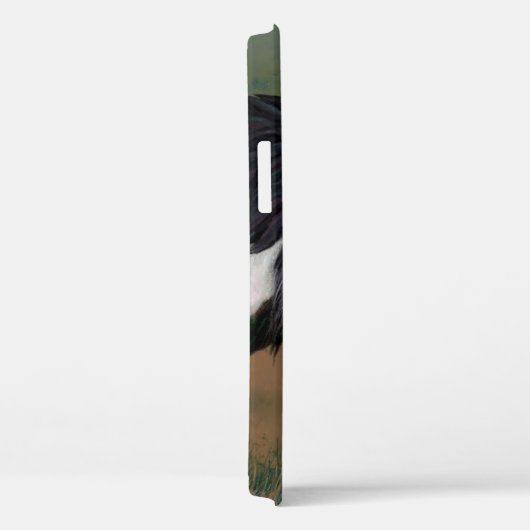 Gris coque iphone de grue couronnée (Verso / Droite)