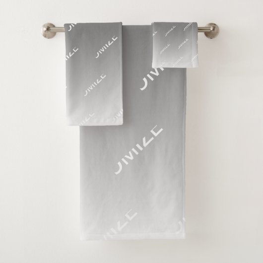 Gris (couleur changeable) Ombre & Motif de texte (En situation)