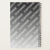 Gris (couleur changeable) Ombre & Motif de texte (Dos)