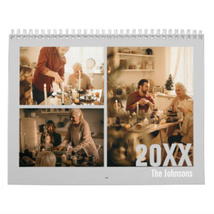 Gris Créez votre propre calendrier photo de famill