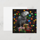 Gris d'Afrique et Cadeaux — Carte de vœux festive (Devant / Derrière)