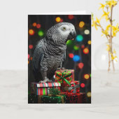 Gris d'Afrique sur les Cadeaux — Carte de Vœux Fes (Fleur jaune)