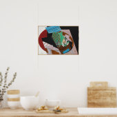 GRIS - dambord en speelkaarten Poster (Keuken)