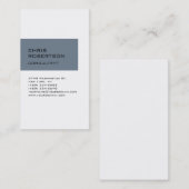 Gris d'ardoise blanche Attirant Carte de visite de (Devant / Derrière)