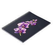 Gris d'ardoise foncée, Carnet Spiral d'orchidée po (Côté gauche)