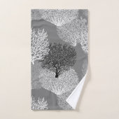 Gris d'argent / Gris (Serviette à main)