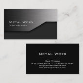 Gris de bord d'angle de carte de visite en métal (Devant / Derrière)