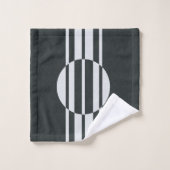 Gris de charbon de bois et Abstrait blanc (Gant de toilette)