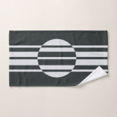 Gris de charbon de bois et Abstrait blanc (Serviette à main)