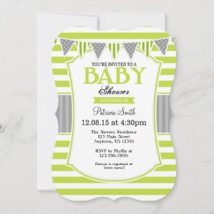 Gris de chaux Gris Gris Baby shower Invitation