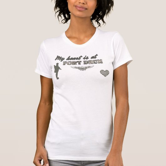 Gris de conception de T-shirt de Fort Drum (Devant)
