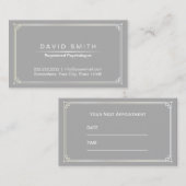 Gris de plaine de carte de rendez-vous de (Devant / Derrière)