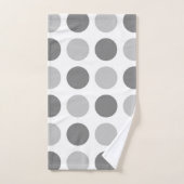 Gris de point de polka (Serviette à main)