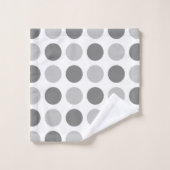 Gris de point de polka (Gant de toilette)
